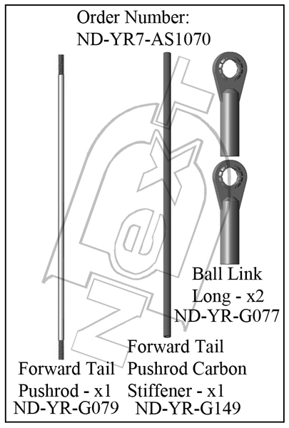 ND-YR7-AS1070 - Front Tail Pushrod Set R7 - ウインドウを閉じる