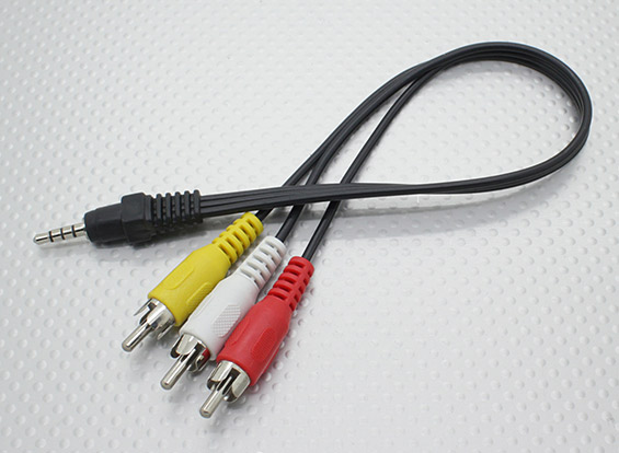 Boscam 3.5mm to Male Stereo RCA A/V(300mm)