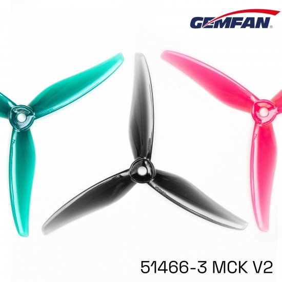 Gemfan Hurricane 51466-3 MCK V2 (2 Pairs) Pink