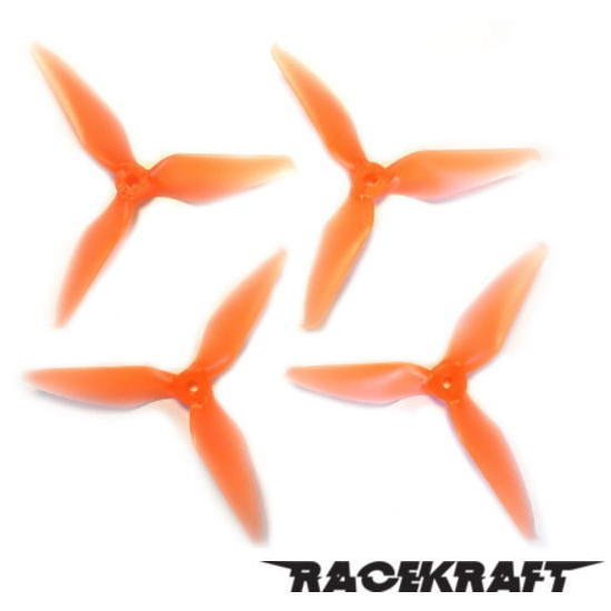 RaceKraft 5051 Tri-Blade (Set of 4 - Clear Orange)