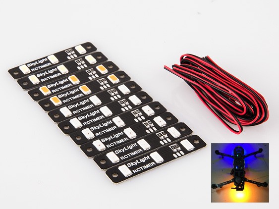 SkyLight 5 Color LED For Your Drones Support 3-6S (10pcs/bag)