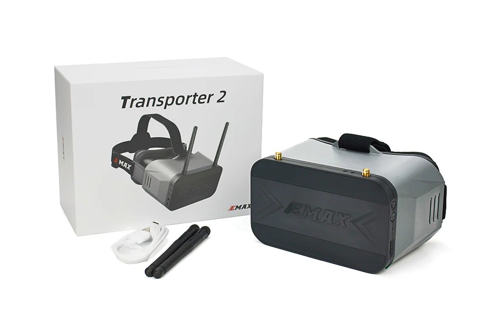 EMAX 5.8G 4.3 Inches Transporter 2 Goggle With Dual Antennas