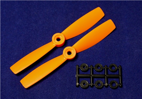 HQ-Prop 5x4.5 Bullnose Set (2x CCW) Orange