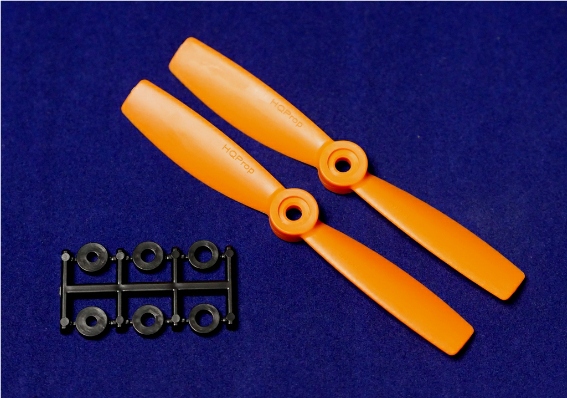 HQ-Prop 5x4.5 Bullnose Set (2x CW) Orange