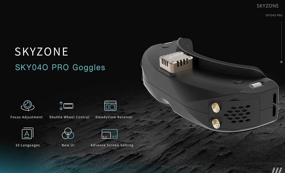 SKYZONE SKY04O PRO Goggle with OLED Screen and 60FPS DVR - ウインドウを閉じる