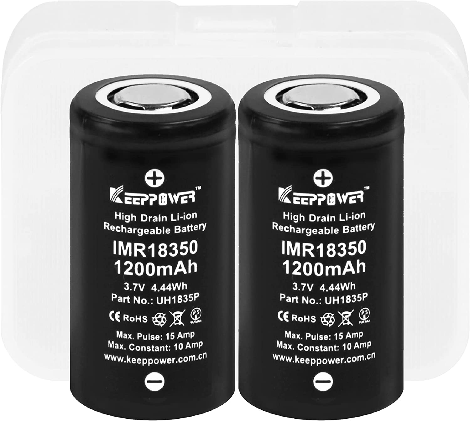 18350リチウムイオン電池 1200mAh PSE認証 2本セット